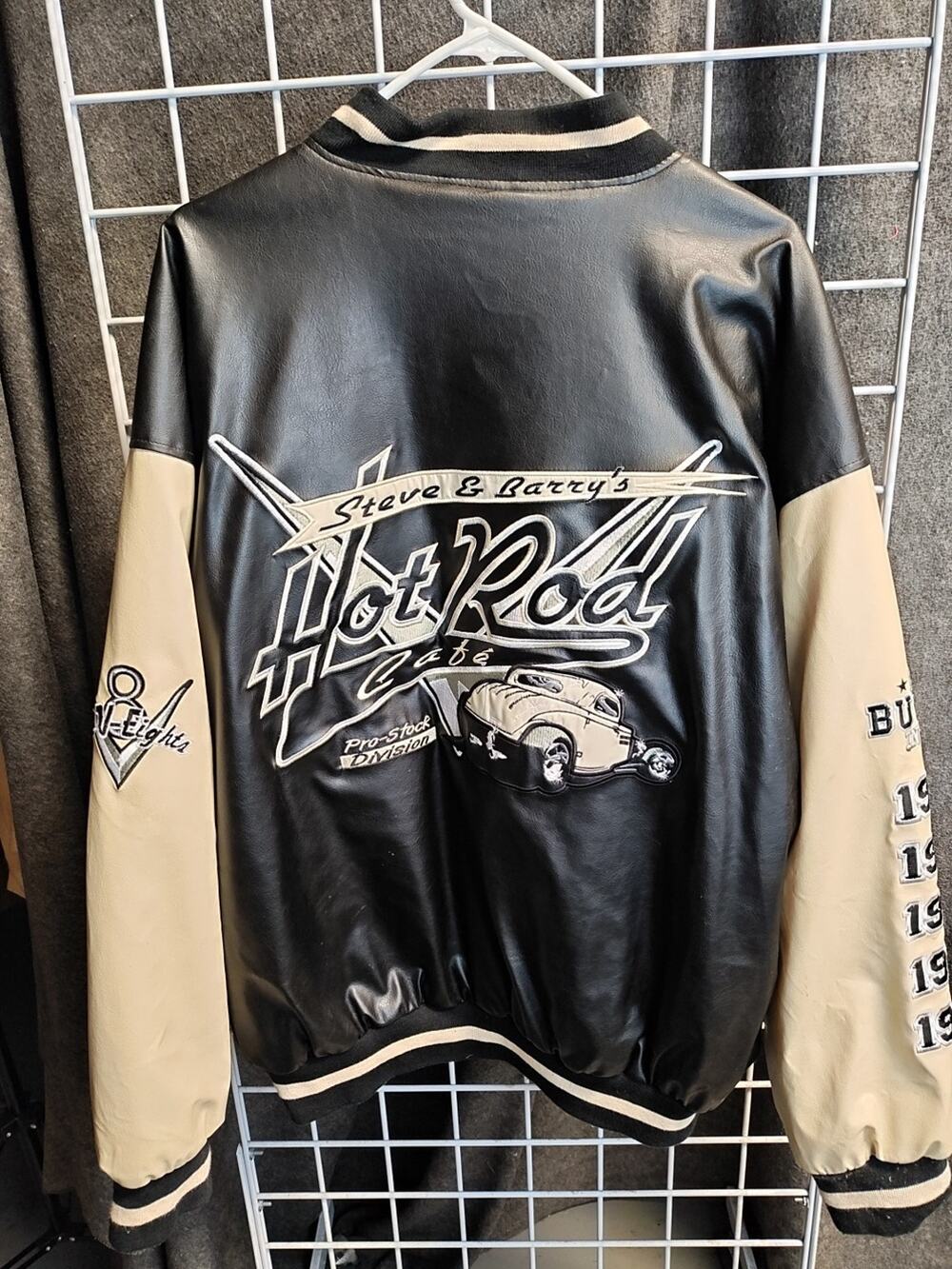 STEVE & BARRY'S HOT ROD CAFE V8 JACKET SIZE XL